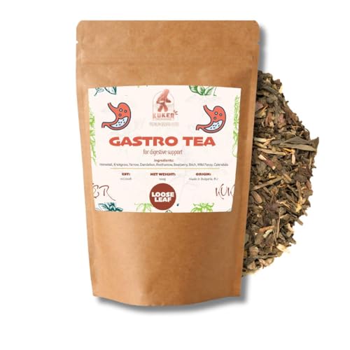 KUKER - Gastro Digestion Tea Mix, Peppermint Tea for Stomach Ease | Loose Leaf Herbal Tea Blend for Digestive Support, Mint Green Tea, Peppermint Loose Leaf Tea, Peppermint Tea Leaves, 100g von KUKER