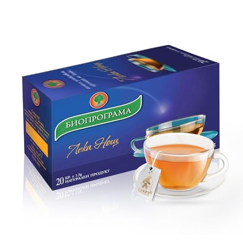 KUKER - Good Night Tea 20 Herbal Tea Bags: Bedtime & Relax Tea Blend – Herbal Tea with Peppermint and Lemon Balm for Relaxing Evening, Calm & Sleep Tea Bags, 40g von KUKER