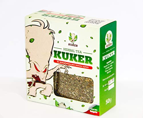 Kuker Tee für das Immunsystem 50g lose Blätter | Kräutertee Mischung Thymian Tee Hagebutten Tee Brennnessel Tee Lavendel Tee Basilikum Tee Koriander von KUKER