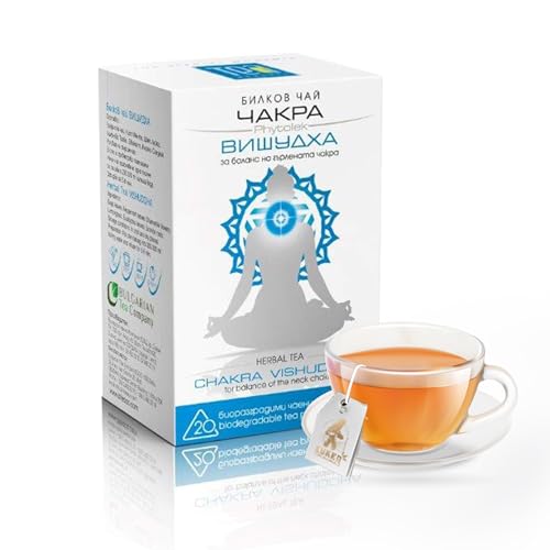 Vishuddhi Chakra Tee 30g | Gleichgewicht des Kehlchakras | Premium Chakra Tee im Beutel mit 20 Beuteln von KUKER