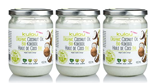 3x KULAU Bio-Kokosöl RAW 450 ml Sparpaket von Kulau