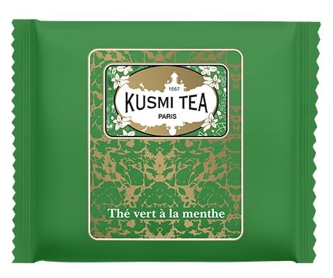 KUSMI TEA - SPEARMINT GRÜNER TEE BIO - Box mit Teebeuteln mit Umschlag (50) von KUSMI TEA