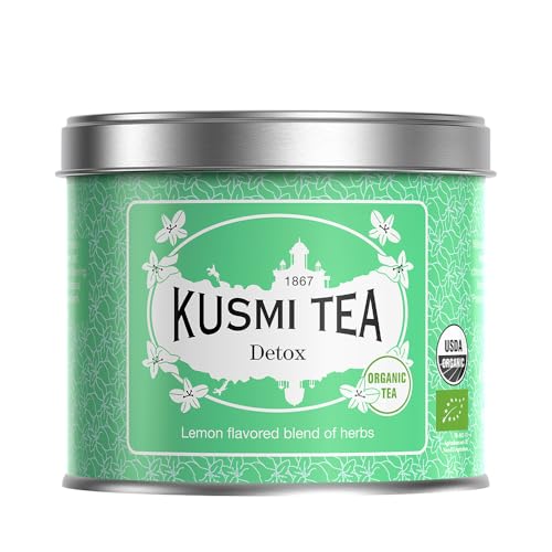 Kusmi Tea - Detox Bio - Bio-Grüntee, Mate-Tee und Pflanzenmischungen mit Zitronengeschmack - 100g Metallteedose - ca. 40 Tassen Kusmi Tea - Detox Bio - Bio-Grüntee, Mate-Tee und Pflanzenmischungen mit Zitronengeschmack - 100g Metallteedose - ca. 40 Tassen von KUSMI TEA