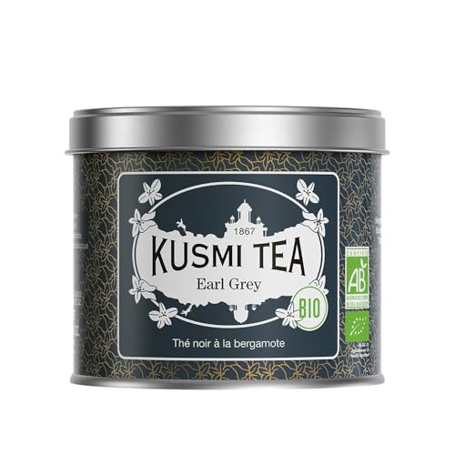 Kusmi Tea - Earl Grey - Bio Earl Grey Schwarzer Tee Aromatisiert mit Ätherischem Bergamotteöl - Loser Tee - 100 g Metalldose - Menge für etwa 50 Tassen von KUSMI TEA