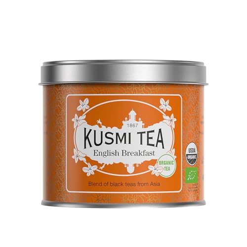 Kusmi Tea - English Breakfast - Bio Schwarztee-Mischung aus Asian - Ceylon und Assam - Loser Tee - 100 g Metalldose - Menge für etwa 50 Tassen von KUSMI TEA