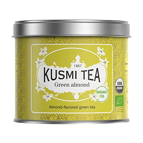 Kusmi Tea - Grüner Tee mit Mandeln Bio - 100% natürlich und biologisch - 100g lose Teedose von KUSMI TEA