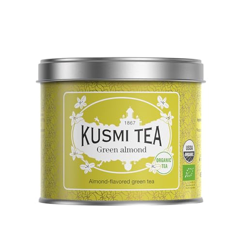 Kusmi Tea - Grüner Tee mit Mandeln Bio - 100% natürlich und biologisch - 100g lose Teedose von KUSMI TEA