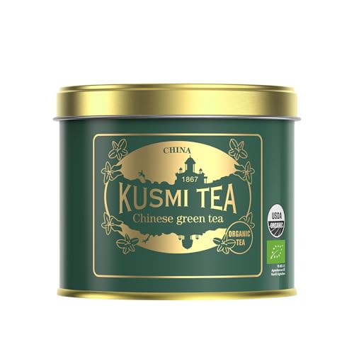 Kusmi Tea - Grüntee aus China - Grüner Tee aus China - Kräuternoten - 100% natürlich und biologisch - Loser Tee - 100 g Metalldose für etwa 50 Tassen von KUSMI TEA