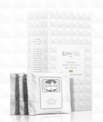 Kusmi Tea - Le Thé Blanc Alain Ducasse Bio 24 einzeln verpackte Teebeutel von KUSMI TEA
