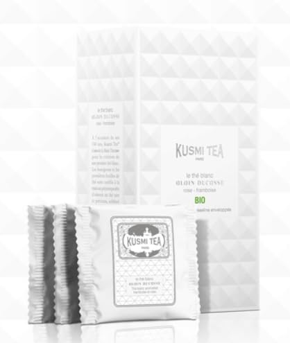 Kusmi Tea - Le Thé Blanc Alain Ducasse Bio 24 einzeln verpackte Teebeutel von KUSMI TEA
