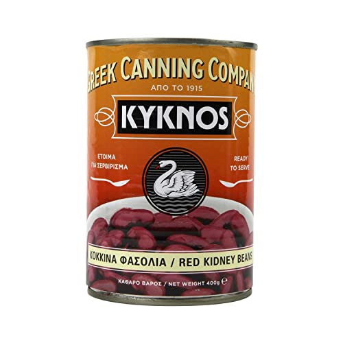 Rote Kidney Bohnen, gegart, Kyknos, Griechenland, 400g Rote Kidney Bohnen, gegart, Kyknos, Griechenland, 400g von KYKNOS