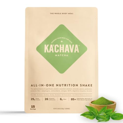 Ka'Chava Meal Replacement Shake - Organic Superfoods & Protein Mischung auf Pflanzenbasis - Ultimate All-in-One Ganzkörpernahrung. 15 Mahlzeiten pro Beutel. (Matcha) 925 ml von Ka'Chava