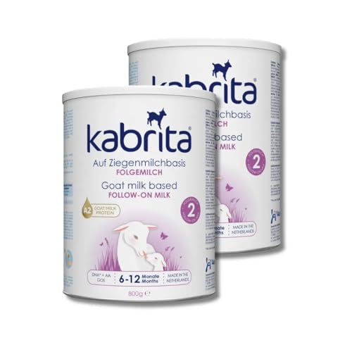 KABRITA | Ziegenmilch Folgemilch 6-12 Monate | Hochwertige Babynahrung - Baby Milch, nahrhaft* und sanft zum Babybauch | Inhalt: 2x800g Babynahrung-Milchpulver KABRITA | Ziegenmilch Folgemilch 6-12 Monate | Hochwertige Babynahrung - Baby Milch, nahrhaft* und sanft zum Babybauch | Inhalt: 2x800g Babynahrung-Milchpulver von Kabrita