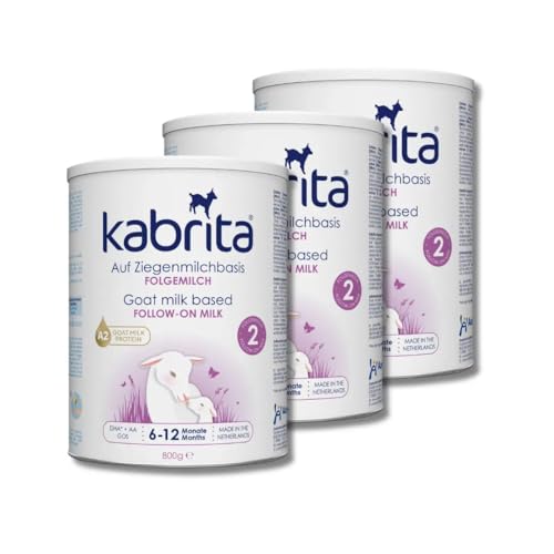 KABRITA | Ziegenmilch Folgemilch 6-12 Monate | Hochwertige Babynahrung - Baby Milch, nahrhaft* und sanft zum Babybauch | Inhalt: 3x800g Babynahrung-Milchpulver KABRITA | Ziegenmilch Folgemilch 6-12 Monate | Hochwertige Babynahrung - Baby Milch, nahrhaft* und sanft zum Babybauch | Inhalt: 3x800g Babynahrung-Milchpulver von Kabrita