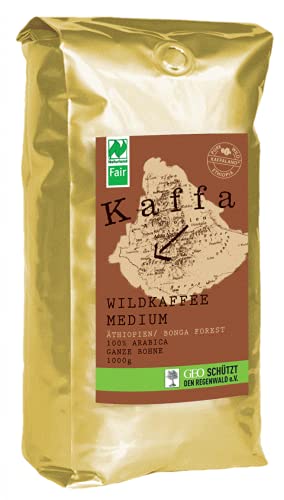 Kaffa Bio Wildkaffee Medium Bohne 1000 g von Kaffa