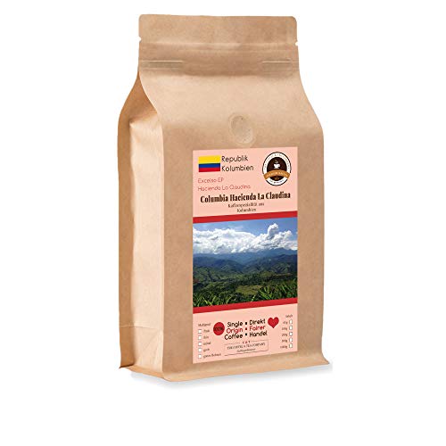 Kaffee Globetrotter - Kaffee Mit Herz - Colombia Hacienda La Claudina - 500 g Grob Gemahlen - für Stempel-kanne French-Press Kaffeebereiter - Spitzenkaffee Fair Gehandelt Unterstützt Soziale Projekte von Kaffee Globetrotter