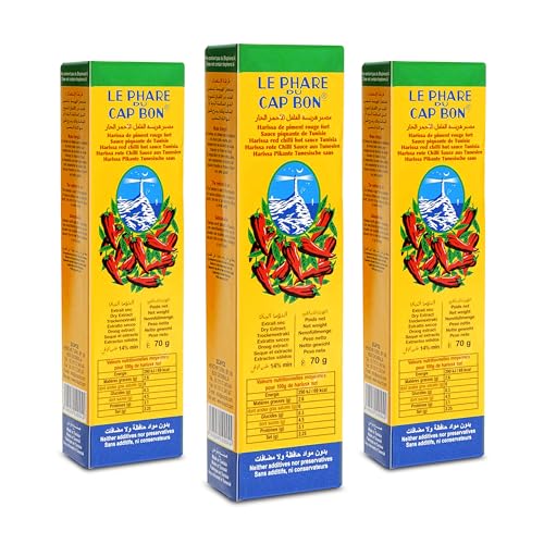 Harissa Paste 3er Set, Tunesische Chili-Paste mit Knoblauch, Koriander & Kreuzkümmel, 3x70g Gewürzpaste für Scharfe Soßen Harissa Paste 3er Set, Tunesische Chili-Paste mit Knoblauch, Koriander & Kreuzkümmel, 3x70g Gewürzpaste für Scharfe Soßen von Kaffeehaus Diamant