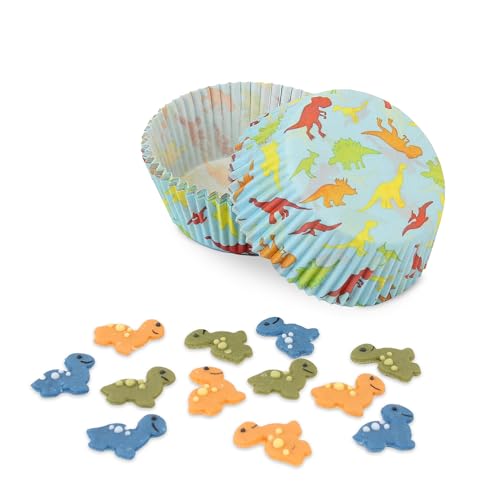 Kaffeehaus Diamant Dino Muffinförmchen 50 Stück & Dino Backdekorationen 12 Stück, Muffinförmchen aus Papier & Dino Zuckerdekor zum Backen von Cupcakes & Muffins, ideal für Kinder-Geburtstage & Partys Kaffeehaus Diamant Dino Muffinförmchen 50 Stück & Dino Backdekorationen 12 Stück, Muffinförmchen aus Papier & Dino Zuckerdekor zum Backen von Cupcakes & Muffins, ideal für Kinder-Geburtstage & Partys von Kaffeehaus Diamant