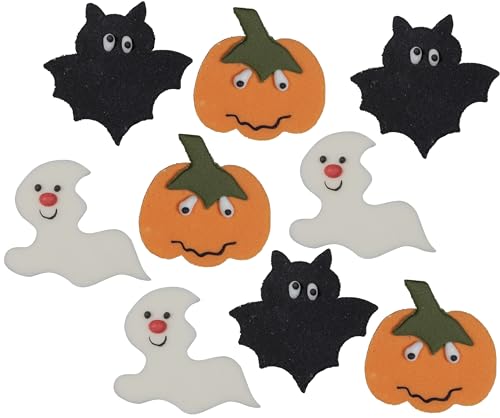 Kaffeehaus Diamant - essbare Zuckerdekoration Halloween - Aufleger aus Fondant - je 3x Fledermaus, Gespenst, Kürbis - Streudeko für Muffins, Torten, Kuchen und Cupcakes Kaffeehaus Diamant - essbare Zuckerdekoration Halloween - Aufleger aus Fondant - je 3x Fledermaus, Gespenst, Kürbis - Streudeko für Muffins, Torten, Kuchen und Cupcakes von Kaffeehaus Diamant