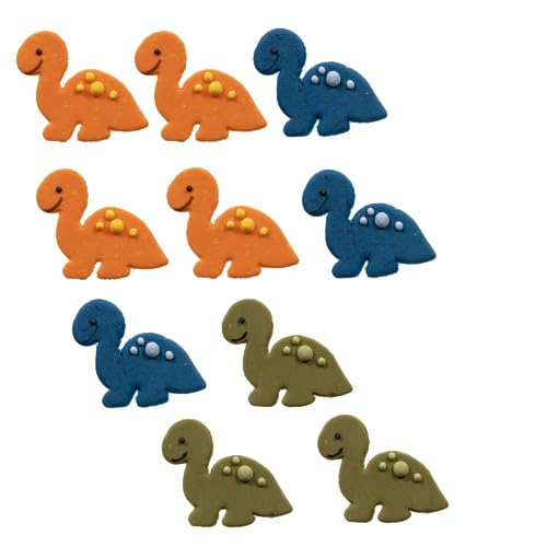 kunterbunte Dino - Dinoworld mit 10 Dinos aus Fonadant - Dino Mix für kleine und große Dinofans - Zuckerdekor für Muffins, Torten, Kuchen - Tortendekoration zum Kindergeburtstag von Kaffeehaus Diamant