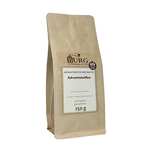 BURG Adventskaffee aromatisiert Gewicht 250 g, Mahlgrad mittel gemahlen von Kaffeerösterei Burg