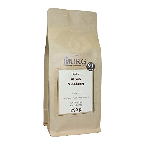 BURG Afrika Mischung Kaffee Gewicht 250 g, Mahlgrad mittel gemahlen von Kaffeerösterei Burg