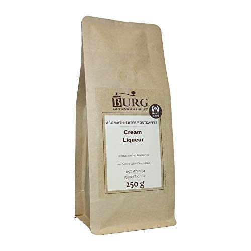 BURG Cream Liquer Kaffee aromatisiert Gewicht 1000 g, Mahlgrad mittel gemahlen von Kaffeerösterei Burg