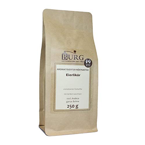 BURG Eierlikör Kaffee aromatisiert Gewicht 250 g, Mahlgrad mittel gemahlen von Kaffeerösterei Burg