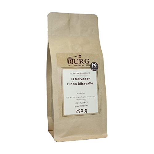 BURG El Salvador Finca Miravalle Kaffee Gewicht 500 g, Mahlgrad ungemahlen von Kaffeerösterei Burg