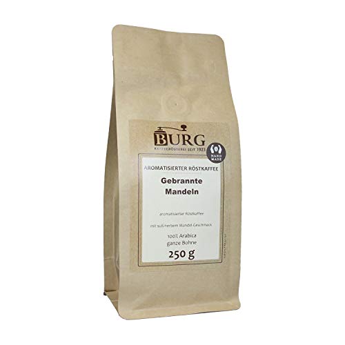 BURG Gebrannte Mandeln Kaffee aromatisiert Gewicht 1000 g, Mahlgrad ungemahlen von Kaffeerösterei Burg