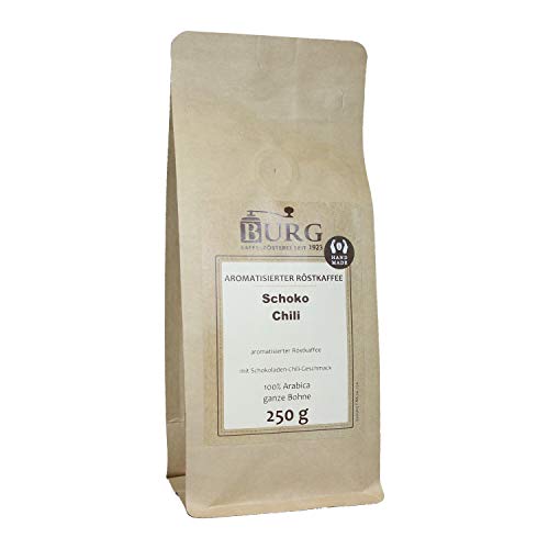 BURG Schoko-Chili Kaffee aromatisiert Gewicht 1000 g, Mahlgrad mittel gemahlen von Kaffeerösterei Burg