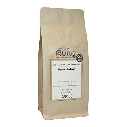 BURG Spekulatius Kaffee aromatisiert Gewicht 250 g, Mahlgrad ungemahlen von Kaffeerösterei Burg