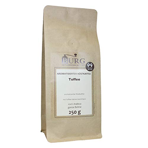BURG Toffee Kaffee aromatisiert Gewicht 250 g, Mahlgrad mittel gemahlen von Kaffeerösterei Burg