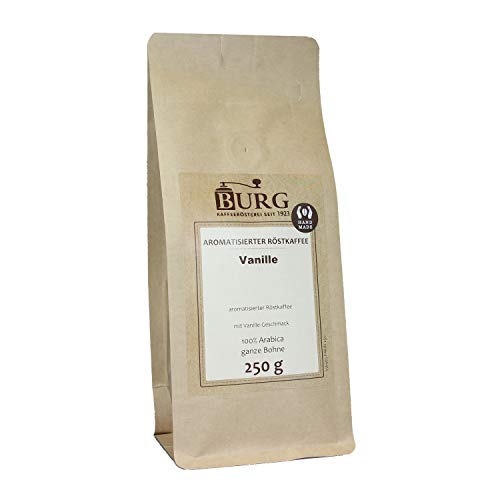 BURG Vanille Kaffee aromatisiert Gewicht 1000 g, Mahlgrad ungemahlen von Kaffeerösterei Burg