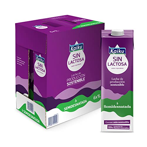 Kaiku Milch ohne Laktose UHT teilentrahmt - Packung mit 6 x 1000 gr - Gesamt: 6000 gr Kaiku Milch ohne Laktose UHT teilentrahmt - Packung mit 6 x 1000 gr - Gesamt: 6000 gr von Kaiku