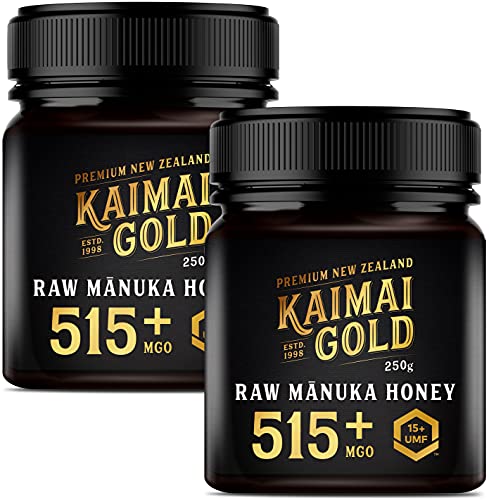 Manuka Honig KAIMAI GOLD (MGO 515+) UMF® 15+ 500g (= 2 x 250g) / Lieferung DE: 2-5 ARBEITSTAGEN / Manuka-Honig MGO 356 400 ≥ UMF 12, 420 ≥ 13, 514 550 ≥ 15, 600 ≥ 16, 633 ≥ 17, 696 700 720 ≥ 18 von Kaimai Gold Ltd