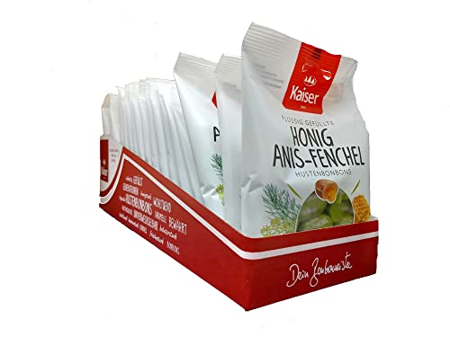 Kaiser Honig Anis- Fenchel Hustenbonbons Flüssig Gefüllt 18 x 90g Beutel von Kaiser