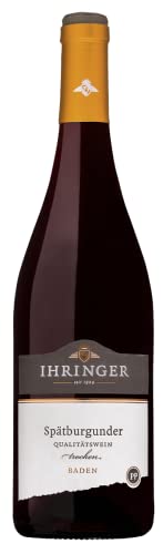 Ihringer Spätburgunder Rotwein Qualitätswein trocken Premium 0,75 L, Artikel Nr. 84126, 1 Karton mit 6 Flaschen von Kaiserstühler Winzergenossenschaft Ihringen eG