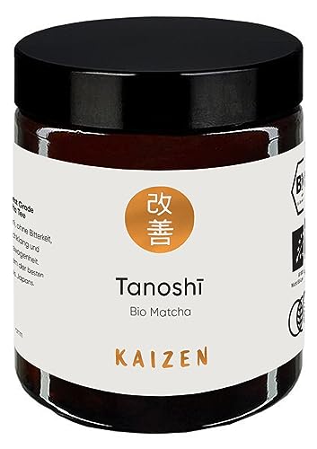Kaizen® Tanoshī Bio Matcha-Tee - Tezumi Contest Grade - 35 Tage Tana-Beschattung - Direktimport aus der Präfektur Kagoshima/Japan - 30g Dose mit UV & Sauerstoffschutz von Kaizen