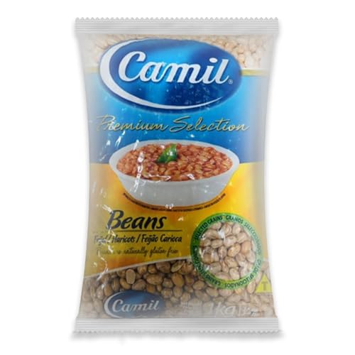 Camil Feijão Carioca 1kg mit Kajal Sticker | Hochwertige Braun Bohnen aus Brasilien | Perfekt für traditionelle Gerichte wie Feijoada und Salate | Ballaststoffen, Vegan und Glutenfrei von Kajal