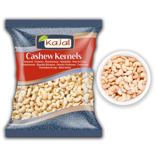 Kajal rohe Cashewnüsse gebrochen, Großverpackung 22,68 kg, naturbelassen, ungesalzen, ungeröstet, völlig ungeschwefelt und 100% unbehandelt, ganze Cashewnüsse aus kontrolliertem Anbau. von Kajal