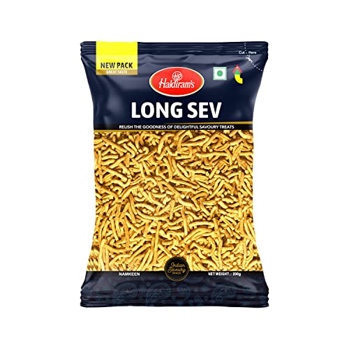 Haldirams Long Sev 5 x 200g - Würziger indischer Snack aus Kichererbsenmehl | Perfekt für Chaats, Raita & als Knabberei 100% vegetarisch & ohne künstliche mit Kajal Haldirams Long Sev 5 x 200g - Würziger indischer Snack aus Kichererbsenmehl | Perfekt für Chaats, Raita & als Knabberei 100% vegetarisch & ohne künstliche mit Kajal von Kajal