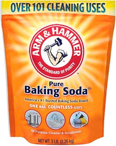 Kajal Arm & Hammer Baking Soda 5LB Natron Pulver, 1er Pack - 100% Natriumhydrogencarbonat, Vielseitig für Haushalt, Backen, Reinigung & Geruchsneutralisation mit Kajal Stickern von Kajal