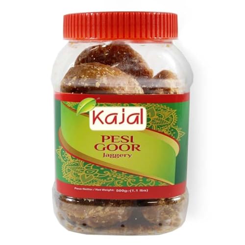 Kajal Pesi Goor Jaggery 500g Sugar Cubes - Natürlicher Süßstoff Traditioneller Geschmack | Perfekt für Süßspeisen & Getränke, Unraffiniert & Gesund Indische Spezialität Kajal Pesi Goor Jaggery 500g Sugar Cubes - Natürlicher Süßstoff Traditioneller Geschmack | Perfekt für Süßspeisen & Getränke, Unraffiniert & Gesund Indische Spezialität von Kajal