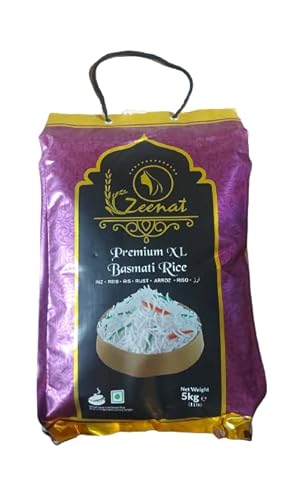 Kajal Premium Xl Basmati Rice 5Kg Basmati-Reis, extra langer Premium-Basmati-Reis, Langkornreis von Kajal