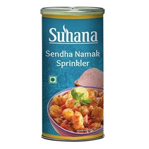 Kajal Suhana Sendha Namak Sprinkler zum Kochen von Fastenrezepten, gesundheitliche Vorteile und Tischgewürz, 200 g. von Kajal