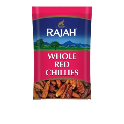 Kajal Trockene rote Chilis, chemikalienfrei, Bio-Hot Red Chilly, 100% rein und chemikalienfrei, rote Chilis, ganze Packung mit 1 kg. von Kajal