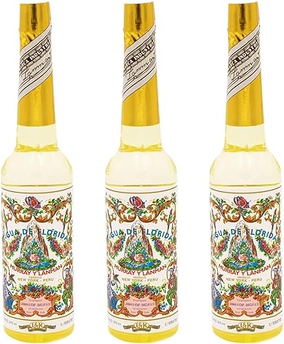 Lanman & Kemp Barclay Agua de Florida 3 x 270ml - Echte Peruanische Schamanen-Reinigungswasser - Spirituelles Wasser für Reinigung, Schutz & Energiearbeit mit Kajal von Kajal
