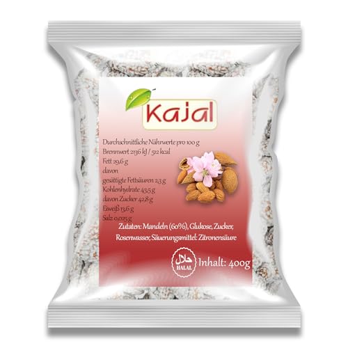 Mit Kajalzucker überzogene Mandeln, köstliche und süße Quelle für Kalzium und Vitamine 400 g. von Kajal