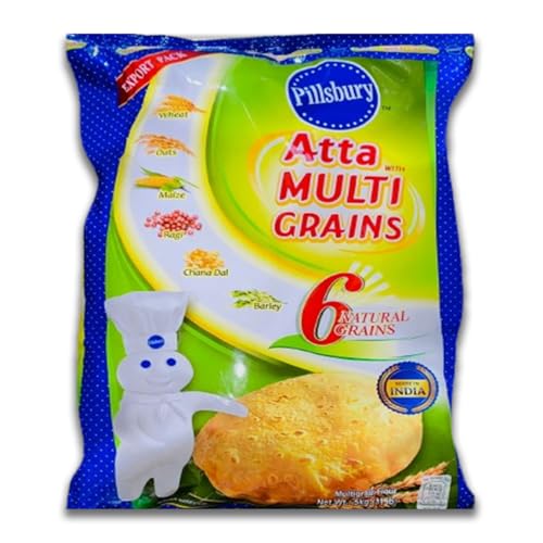 Pillsbury Chakki Atta 5kg Beutel | 100% Vollkornweizen | Nahrhaft & Ballaststoffreich | Ideal für Rotis, Chapatis & Naan | Vegetarisch | Traditionelles Indisches Mehl Pillsbury Chakki Atta 5kg Beutel | 100% Vollkornweizen | Nahrhaft & Ballaststoffreich | Ideal für Rotis, Chapatis & Naan | Vegetarisch | Traditionelles Indisches Mehl von Kajal